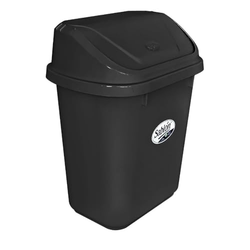 La Mejor Lista de Tambos para Basura los más solicitados. 42 Sablon Bote de Basura Rectangular 13L Negro con Tapa