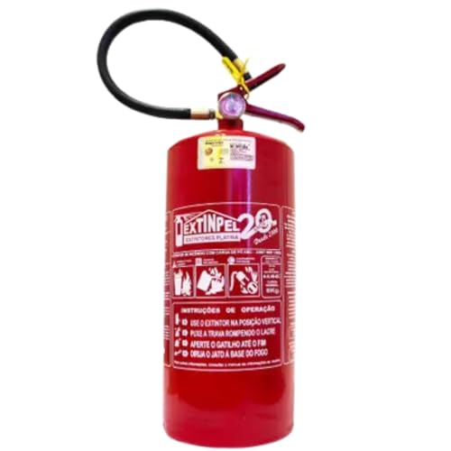 Extintor 8kg Bc + Placa De Sinalização + Suporte De Parede