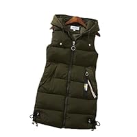 Doudoune Sans Manche Femme,Veste Sans Manches Pour Femme,Gilet Pour Femme Gilet Courte à Capuche Gilet Matelassé Jaune Moutarde Chaud Rembourré