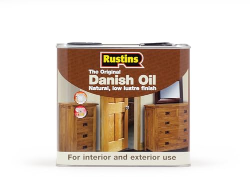 Rustins Danish Oil 2.5L - Original Clear Wood Finishing Oil for Furniture, Worktops & Oak - Food-Safe, Rich Natural Glow