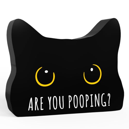 Black Cat Decor Cat Bathroom Decor Are You Pooping Funny
