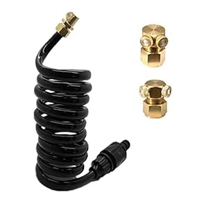 Odoukey Slang Koelsysteem Mist Koelsysteem Flexibele 2m Mister Sprinklers Stand Slang met 2 sproeiers voor Patio