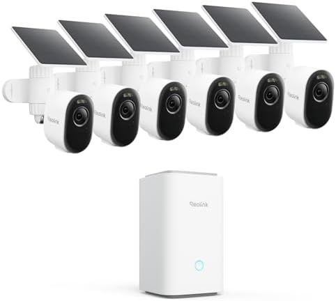 REOLINK Security Cameras Outdoor Wireless WiFi, 6XArgus 3 Pro+Solar Panel with Home Hub, 5MP Color Night Vision, 2.4G/5Ghz WiFi, Non-Stop Solar Powered, Human/Vehicle Detection image 2