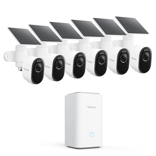 Image of REOLINK Security Cameras Outdoor Wireless WiFi, 6XArgus 3 Pro+Solar Panel with Home Hub, 5MP Color Night Vision, 2.4G/5Ghz WiFi, Non-Stop Solar Powered, Human/Vehicle Detection