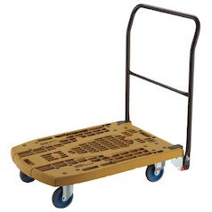 TRUSCO(トラスコ) カルティオビッグフラット 回転 900×600 4輪自在 オリーブ MPK-906F2J-OG 台車 折りたたみ 軽量 静か 静音