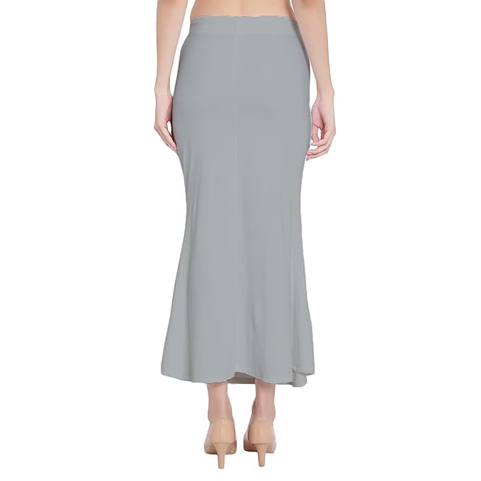 Image of Saree Shapewear Petticoat for Women Cotton Blended Lycra Shaper Petticoat with Elastic & Lace (Drawstring) Long Under Skirt Fishcut Wrinkle Free Shapewear