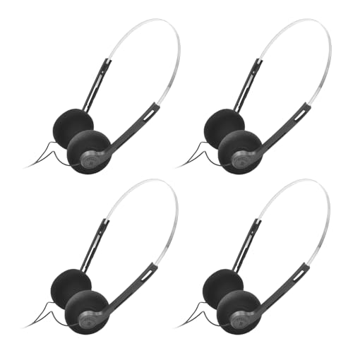 Design retrò: cuffie over-ear classiche in stile anni '80/90 con estetica vintage, perfette per gli amanti della musica nostalgica