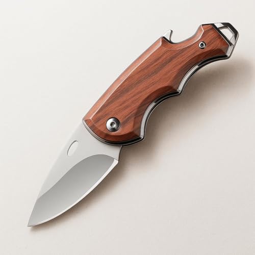 Image of Mini Pocket Foldable Knife | Compact Manual Folding Utility with ABS Handle & Sharp Stainless Steel Blade | Portable EDC Knife for Kitchen, Travel, & Home Use