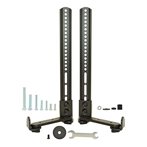 Ex-Pro Soundbar Bracket, Universal Versatile Mount for Mounting Above or Below TV, Max Vesa 600 x 400, for Sound Bar or Speaker with Max Weight up to 15KG, with Adjustable Height and Non-Slip Feet