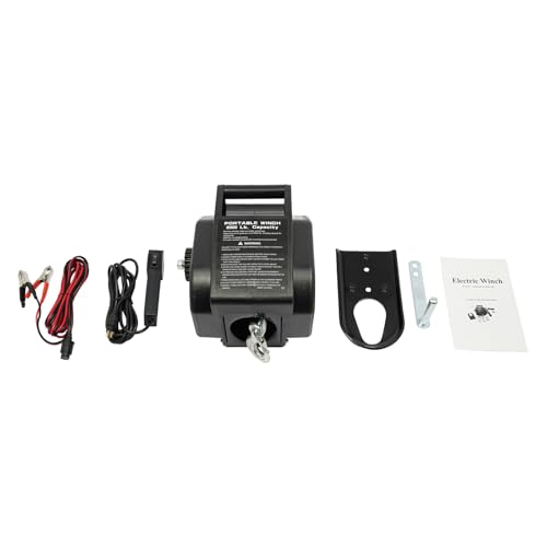 Winche eléctrico para remolque de botes 2000lbs 12V con control remoto miniatura 7