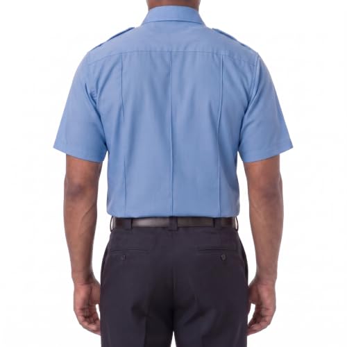 Image of First Class 100% Polyester Short & Long Sleeve Zippered Uniform Shirt 4 Pocket Hidden, Law Enforcement BDU Zipper Closure.