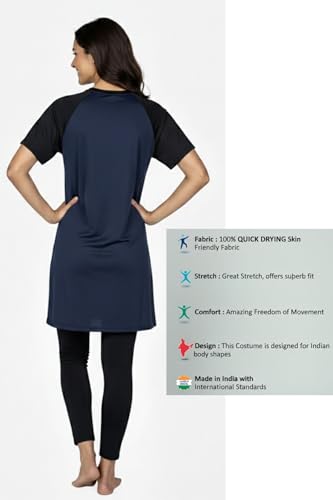 Image of ANJOR Swimming Tights & Long Half Sleeves Tshirt for Women