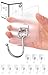Antimbee 10-Pack All-Purpose Large Adhesive Hooks for Hanging, Banana Hook, Heavy Duty Adhesive Hooks 37 lb(Max), Sticky Wall Hook fit Home, Bathroom, Kitchen, Office and Outdoor