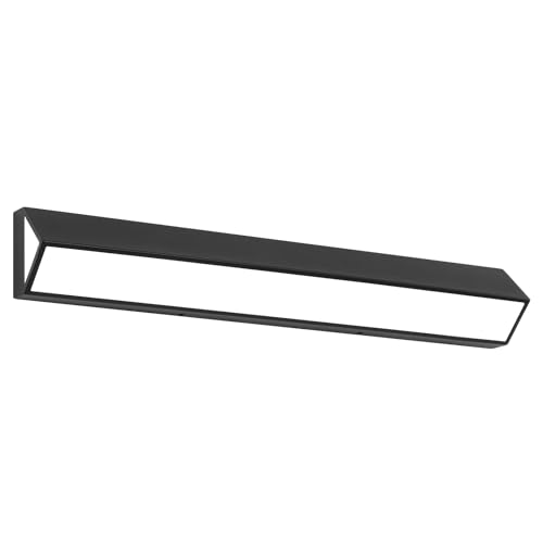 Image of 32-Inch LED Modern Bathroom Vanity Light Fixtures, Matte Black Modern Acrylic Bathroom Wall Lighting Fixtures Over Mirror (Cool White 6000K)