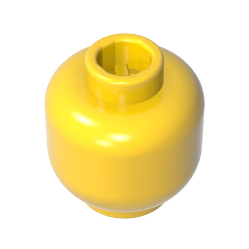 GDS-1417 3626b ?? Minifig Head Plain [Blocked Open Stud], Yellow, 50 PCS — image 1