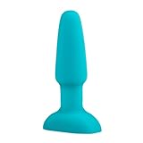 b-Vibe Rimming Plug 2 Splash Proof Remote Control Vibrating Butt Plug - Teal