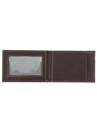 Timberland Mens Slim Leather Front Pocket Credit Card Holder Travel Accessory Bi Fold Wallet, Dark Brown (Money Clip), One Size Us #TOP1