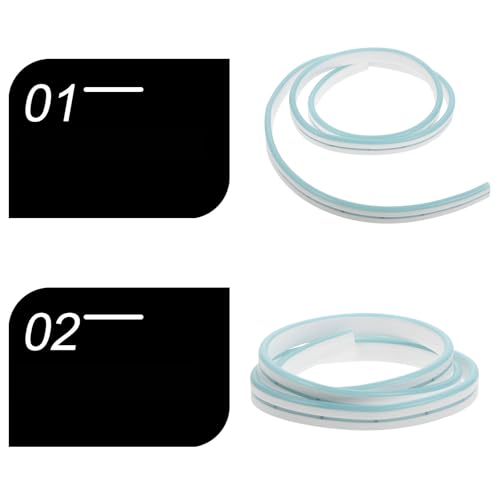 Tira de luz LED silicona impermeable 12V azul 1 metro miniatura 6