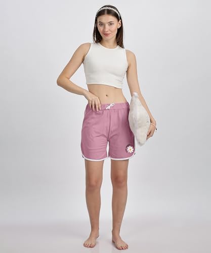 Image of SHODOX 100% Cotton Women Casual Shorts - Printed Short for Gym, Yoga, Cycling, Dance, Summer - Regular Fit (Pack of 2)