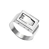 Mode Elegant Selbstverteidigung Ring Multifunktionale Mini Finger Schmuck für Frauen Mädchen (Silber)