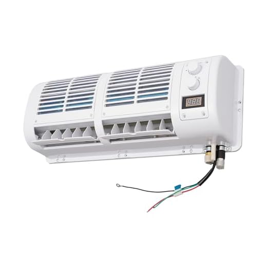 Aire acondicionado LCD para coche, 12 V, 200 W, 22525 BTU/H, aire acondicionado de pared, para camiones, excavadoras, vehículos de construcción
