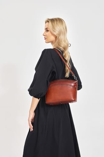 Image of Genuine Leather Purses for Women Vintage Crossbody Bags for Women Hand Bags Women's Shoulder Handbags | Genuine Leather