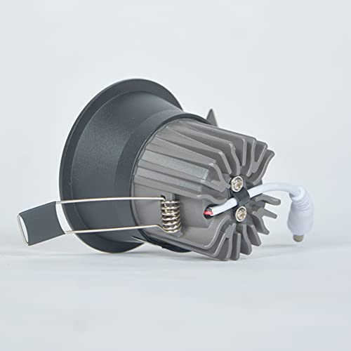 Image of Harold Electricals 7 Watt Deep Series Concealed COB Light | Recesed LED Ceiling Light for Indoor & Outdoor Lighting - Warm White Light(Chrome Reflector Reflector) Black Body