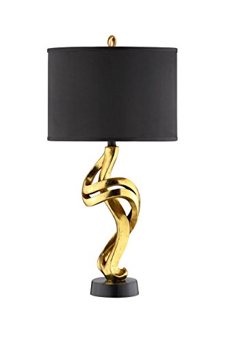 Stein World 99809 Belle Resin Table Lamp, 15" X 29.88", Gold/Black #TOP4