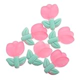 TOBBOMEY 6個 チューリップ花デカール 電動スクーターヘルメット用女性向け装飾ステッカー ユニバーサルフィット ヘルメット飾り おしゃれな