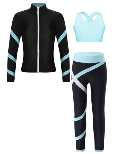 Survêtement de sport enfant rayé bleu ensemble de sport casual Aislor 13-14 ans
