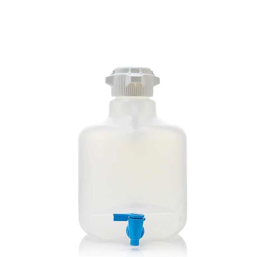 Foxx Life Sciences EZLabpure 10L Round Polypropylene (PP) Carboy with 83B Cap and Spigot