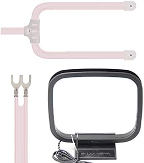 Indoor AM FM Antenna, Ancable 300 ohm FM Dipole Antenna and 2-Pin Bare AM Antenna Kit for Pioneer Marantz Sony etc Table Top Home Stereo Receiver Radio Receiver Antenna