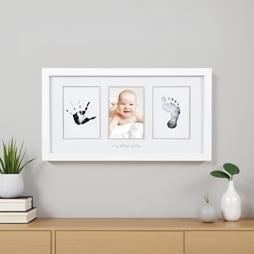 Pearhead Baby Hand and Footprint Kit - Inkless No Mess Clean-Touch Ink Pad, Newborn Keepsake Frame, Nursery Decor Essentials, Perfect Shower Gift for Boys and Girls, White by Pearhead - Image 8