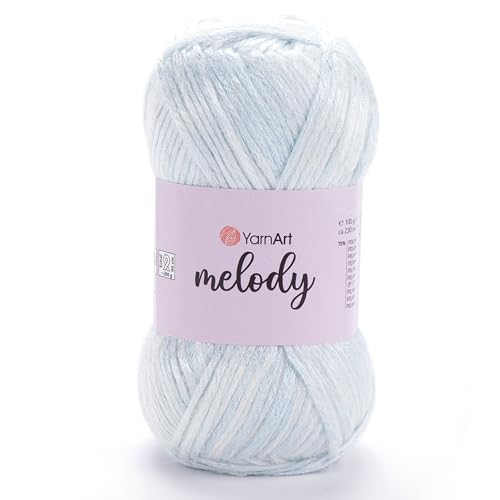 1 Ball YarnArt Melody, Chainette Yarn, Shiny...