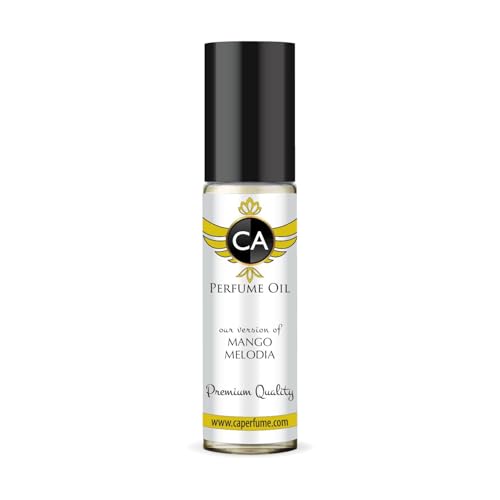 CA Perfume Originals Mango Melodia Unisex Fragrance Oil Fruity Scent Long Lasting Perfumes for Women &amp; Men Travel Size TSA Ready Mini Parfum Body Oil Roll-on 0.33 Fl Oz 10ml