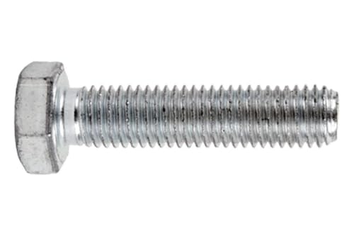 Schraube DIN-933 - Schraube M-12x16 Z, verzinkter Stahl, 100 Stück, Vollgewinde, hohe Festigkeit und Haltbarkeit für industrielle Anwendungen.