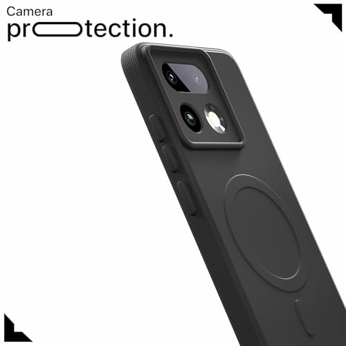 Image of Pikkme Back Cover for Realme 16 Pro Plus 5G Soft Matte Silicone Mag-Safe Design (Mag-Safe Not Support) Camera Protection | Slim Fit Bumper Cover (Black)
