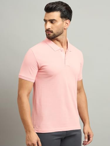 Image of Men's Half Sleeve Solid Cotton Polo T-Shirt | Premium Soft Fabric