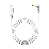 PSP充電器 PSP充電ケーブル 1m ブラック/ホワイト USB to DC4.0/1.7mm L型DCコネクタ ゴリラ/パナソニックカメラ等対応 高耐久設計 ポータブル充電ケーブル PSP全モデル 1000/2000/3000用 (ホワイト)