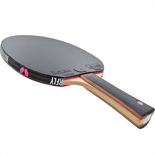 Image of Butterfly TB Pro-Line Table Tennis Rackets - Medium Fast Blade and Rubber Combination Which Includes A Free Racket Case - Recommended for Advanced Level Players Pro-Line Series, red /Black (CMR29)