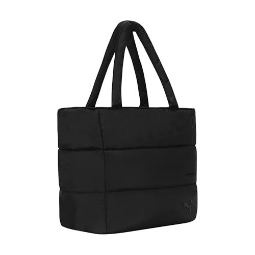 Image of PUMA Women's Plush Soft Nylon Tote with Padded Straps, Zip Closure & Metal Logo Plaque