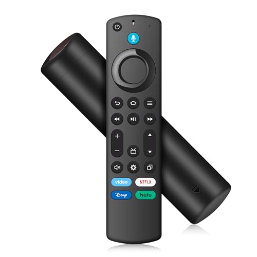Replacement TV Remote with Voice Control - Compatible with Fire Series Smart TV Stick, TV Cube(1st/2nd Gen /3rd Gen), Smart TV 3rd Gen, for Onmi/Insignia/Toshiba/Pioneer