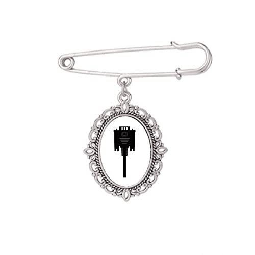 Broche pour écran de présentation support noir de taille M