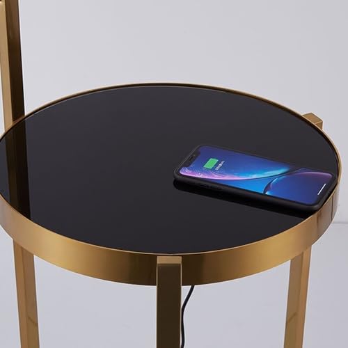 Lámpara de pie con estantes para un salón moderno y acogedor 4