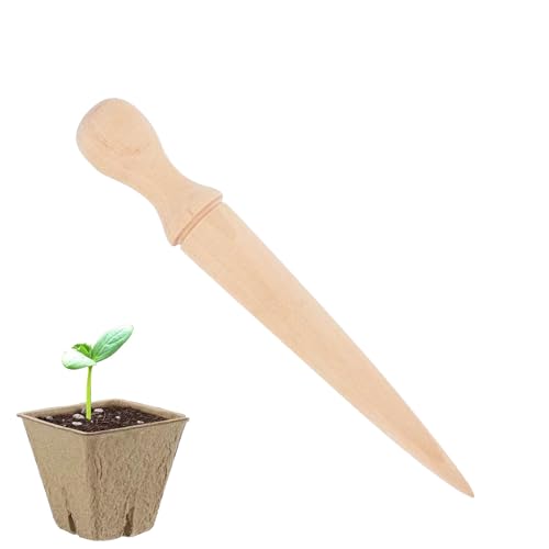 Herramienta de jardín de dibber, Dibber de mano de madera, Herramienta de plantación Sow Dibber Digging Kit, El patio de jardinería ergonómico científico Sowing Dibbler para jardín de infantes, b