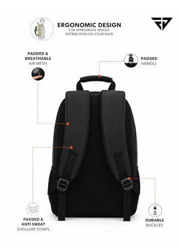 Image of FUR JADEN 35L Travel Professional Backpack with 15.6 Inch Laptop Compartment I 3 Large Compartments I Organizer Pockets I For Men Women Boys Girls I School and College Bagpack