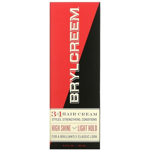 Brylcreem 3-in-1 Original High Shine Men's Hair Cream for Styling, Strengthening, and Conditioning,...