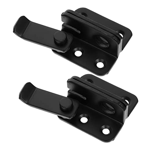 VILLCASE 2 Piezas pestillo de la puerta door lock Descargar cepillado cerradura de escotilla tapón cerradura puerta pestillo de privacidad cerradura de privacidad de puerta de granero Black