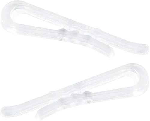 Miniatura 8 de HAHIYO 2 pulgadas1.969 in 120 piezas de plástico transparente en forma de U pinzas de cocodrilo pinzas para ropa camisa clips plegables con dientes