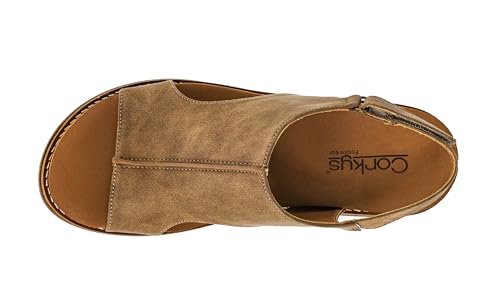 Image of Corkys Footwear Womens Carley Wedges, Featuring Corkys EVA Foam Cushioned Insoles, A 2.5 Inch Heel, Lightweight For All Day Wear, And Hook And Loop Closure